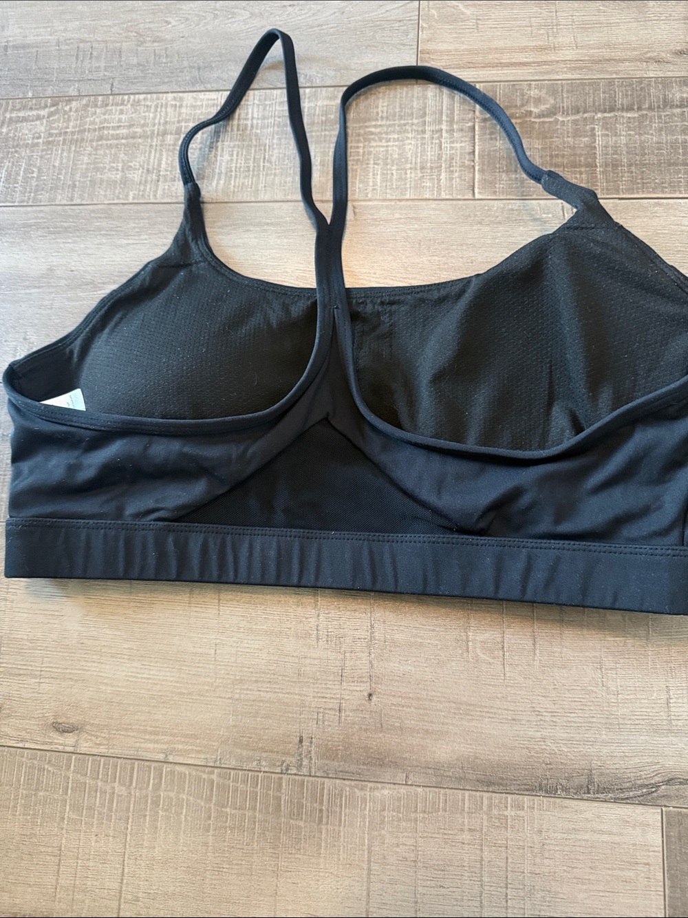 Light Support Double-Strap Sports Bra - Aqua & Black - Picture 6 of 6